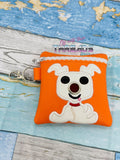 DIGITAL DOWNLOAD 5x5 ITH Applique Ghost Dog Poo Zipper Bag Lined and Unlined
