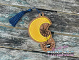 DIGITAL DOWNLOAD Applique Moon Spider Halloween Bookmark Gift Tag Ornament