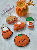 DIGITAL DOWNLOAD Applique Pumpkin Spice Plushie Set 5 DESIGNS AND 5 SIZES INCLUDED