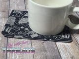 DIGITAL DOWNLOAD Wizard Quilted Mug Rug Snack Mat Set 4 SIZES INCLUDED Coaster