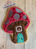 DIGITAL DOWNLOAD Applique Toadstool Mushroom Shaped Quilted Mug Rug Snack Mat Set 4 SIZES INCLUDED INCLUDES BOTH TURN HOLE AND ENVELOPE FINISHES