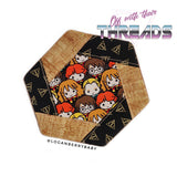 DIGITAL DOWNLOAD Quilted Hexagon Mug Rug 7 SIZES INCLUDED ENVELOPE AND TURN HOLE OPTIONS