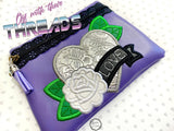 DIGITAL DOWNLOAD Tattoo Heart Clutch Applique Zipper Bag Lined and Unlined