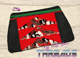 DIGITAL DOWNLOAD Quilted Flying Geese Clutch Applique Zipper Bag Lined and Unlined