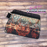 DIGITAL DOWNLOAD Quilted Vampire Bat Clutch Applique Zipper Bag LINED