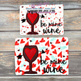DIGITAL DOWNLOAD Quilted Be Wine Valentine Applique Mug Rug 4 Sizes Included ENVELOPE AND TURN HOLE