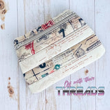 DIGITAL DOWNLOAD Quilted Clutch Applique Zipper Bag LINED