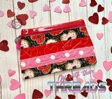 DIGITAL DOWNLOAD Quilted Sweetheart Valentine Clutch Applique Zipper Bag LINED