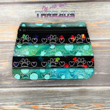 DIGITAL DOWNLOAD Quilted Paw Clutch Applique Zipper Bag LINED