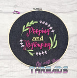 DIGITAL DOWNLOAD Pooping and Regrouping Bathroom Humor 4 SIZES INCLUDED
