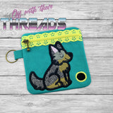 DIGITAL DOWNLOAD 5x5 ITH Applique Blue Heeler Waste Bag and 4x4 Stand Alone