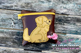 DIGITAL DOWNLOAD 5x5 ITH Applique Golden Retriever Waste Bag and 4x4 Stand Alone