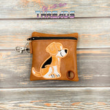 DIGITAL DOWNLOAD 5x5 ITH Applique Beagle Waste Bag and 4x4 Stand Alone