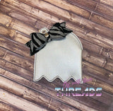 DIGITAL DOWNLOAD ITH Applique Ghost Wallet 3 SIZES INCLUDED BOW DESIGN INCLUDED IN 3 SIZES