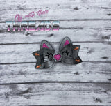 DIGITAL DOWNLOAD ITH 3D Kitty Hair Bow 4 SIZES INCLUDED 4x4 Friendly Option Included
