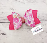 DIGITAL DOWNLOAD ITH 3D Scalloped Hair Bow 4 SIZES INCLUDED 4x4 Friendly Option Included