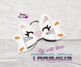 DIGITAL DOWNLOAD ITH 3D Kitty Hair Bow 4 SIZES INCLUDED 4x4 Friendly Option Included
