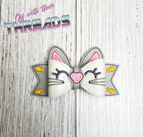 DIGITAL DOWNLOAD ITH 3D Kitty Hair Bow 4 SIZES INCLUDED 4x4 Friendly Option Included