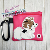 DIGITAL DOWNLOAD 5x5 ITH Applique Papillon Waste Bag and 4x4 Stand Alone