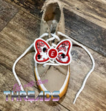 DIGITAL DOWNLOAD ITH  Applique Bow Shoe Lace on Charms