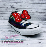 DIGITAL DOWNLOAD ITH  Applique Bow Shoe Lace on Charms