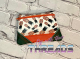 DIGITAL DOWNLOAD Applique Erika Clutch Zipper Bag Lined and Unlined