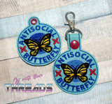DIGITAL DOWNLOAD Antisocial Butterfly Snap Tab and Eyelet Set