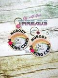 DIGITAL DOWNLOAD Nobody Cares Alpaca Snap Tab Key Chain and Eyelet Set
