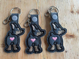 DIGITAL DOWNLOAD Doberman Snap Tab Key Chain