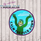 DIGITAL DOWNLOAD Calm Down Patch 3 SIZES INCLUDED