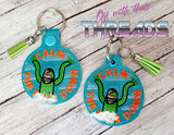 DIGITAL DOWNLOAD Calm Down Snap Tab Key Chain and Eyelet Set