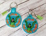 DIGITAL DOWNLOAD Calm Down Snap Tab Key Chain and Eyelet Set