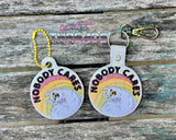 DIGITAL DOWNLOAD Nobody Cares Alpaca Snap Tab Key Chain and Eyelet Set