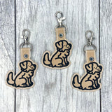 DIGITAL DOWNLOAD Golden Retriever Snap Tab Key Chain