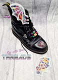 DIGITAL DOWNLOAD Applique Bat Shoe Wings Boot SATIN AND BEAN STITCH EYELET OPTIONS INCLUDED