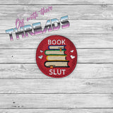 DIGITAL DOWNLOAD Book Slut Patch 3 SIZES INCLUDED