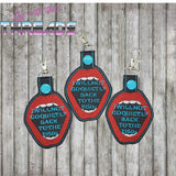 DIGITAL DOWNLOAD Will Not Go Back Snap Tab Key Chain