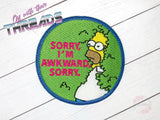 DIGITAL DOWNLOAD Sorry, I'm Awkward. Sorry. Patch 3 SIZES INCLUDED