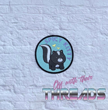 DIGITAL DOWNLOAD Spicy Kitty Skunk Patch 3 SIZES INCLUDED