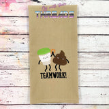 DIGITAL DOWNLOAD Teamwork Coffee and Poop Embroidery Design 4 SIZES INCLUDED