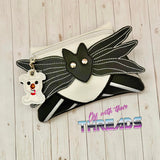 DIGITAL DOWNLOAD 3D Jack Bow Tie Clutch Applique Zipper Bag Lined and Unlined