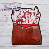 DIGITAL DOWNLOAD Applique Vampire Teeth Envelope Clutch  Lined and Unlined