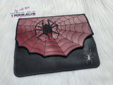 DIGITAL DOWNLOAD Applique Arachnid Spider Web Envelope Clutch  Lined and Unlined