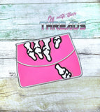 DIGITAL DOWNLOAD Applique Skeleton Hand Envelope Clutch  Lined and Unlined