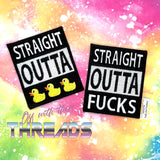 DIGITAL DOWNLOAD Straight Outta Ducks Patch 3 SIZES INCLUDED 2 VERSIONS INCLUDED