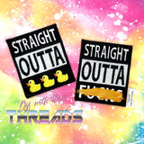 DIGITAL DOWNLOAD Straight Outta Ducks Patch 3 SIZES INCLUDED 2 VERSIONS INCLUDED