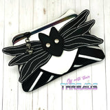 DIGITAL DOWNLOAD 3D Jack Bow Tie Clutch Applique Zipper Bag Lined and Unlined