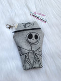 DIGITAL DOWNLOAD Skeleton Coffin Zipper Bag Lined and Unlined