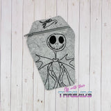 DIGITAL DOWNLOAD Skeleton Coffin Zipper Bag Lined and Unlined