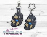 DIGITAL DOWNLOAD Treasure Creature Snap Tab and Eyelet Charm Keychain